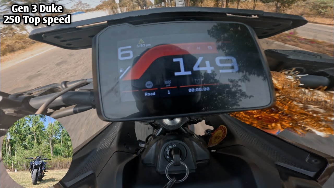 Gen 3 Duke 250 Top speed and gear challenge 💀 