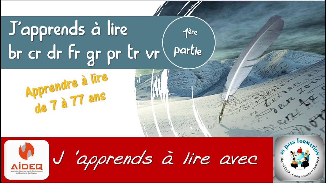 J'apprends à lire. Les sons  br cr dr fr gr pr tr vr 1è partie