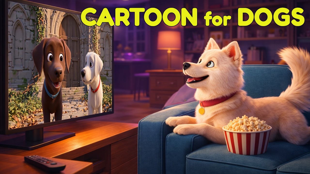 Cartoon for Dogs🐾Video Anti-Anxiety Dogs with Soothing Music for Dogs When Home Alone All-Day