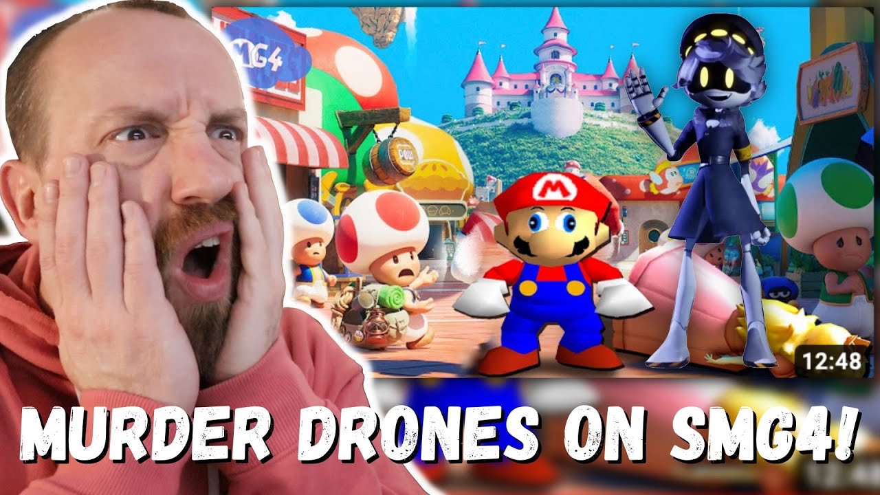 MURDER DRONES ARE IN MARIO! SMG4: The Stupid Mario Movie (FIRST REACTION!)