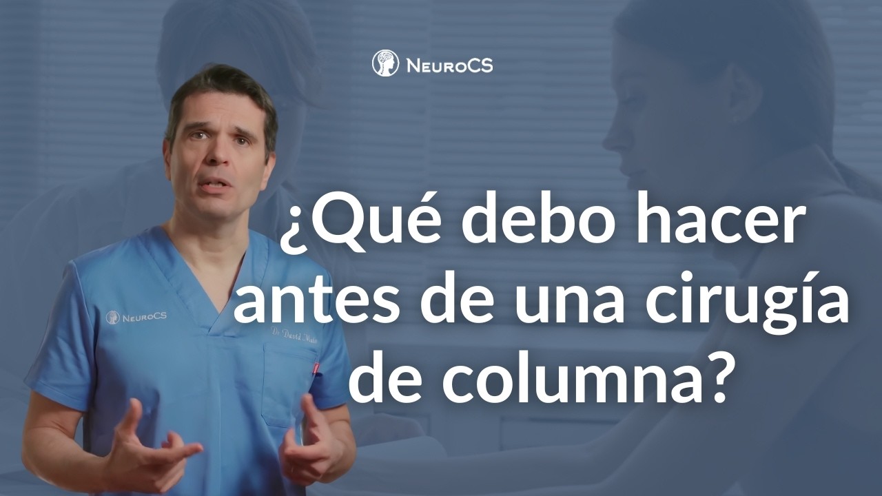 ¿Qué debo hacer antes de una cirugía de columna?