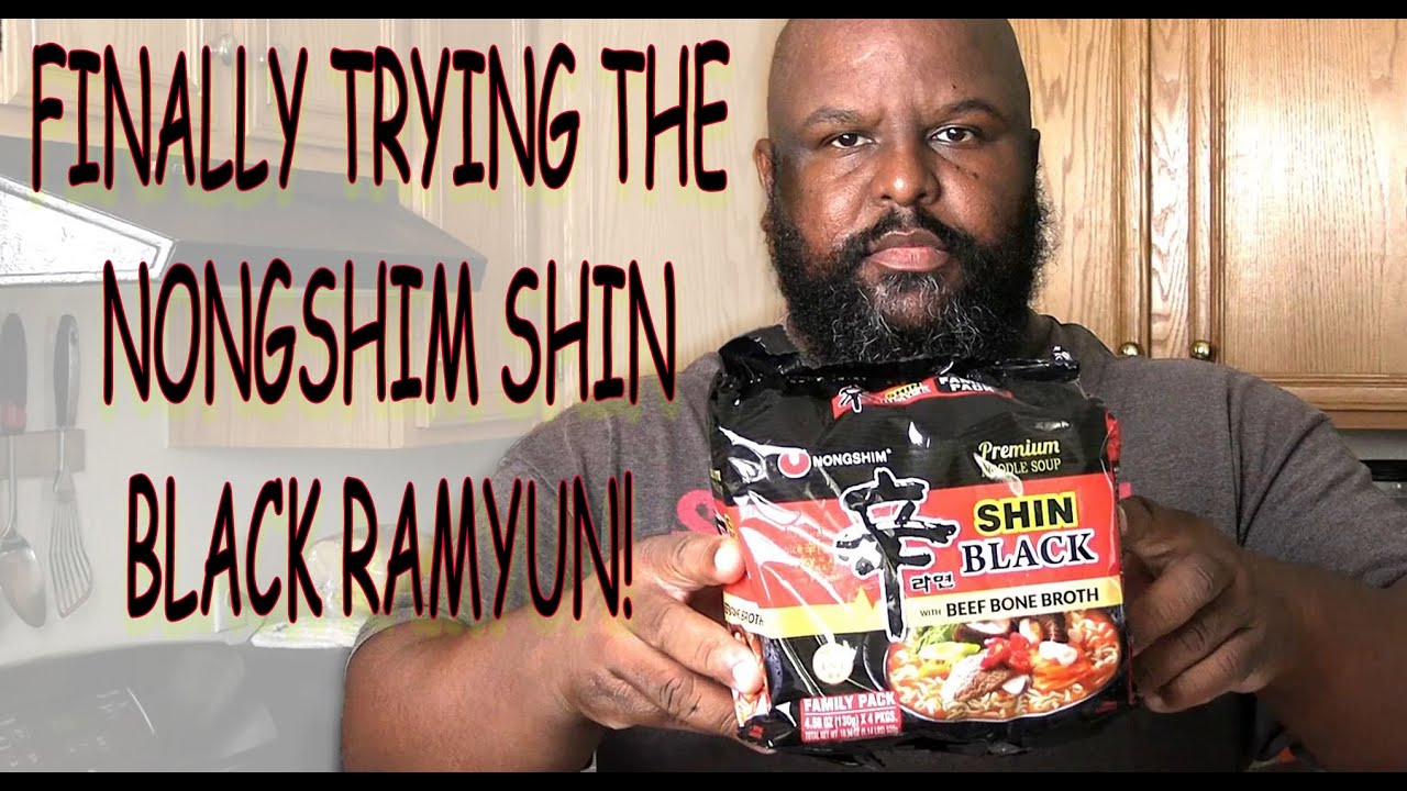 FINALLY trying the Nongshim Shin BLACK Ramyun noodles!!  First taste!