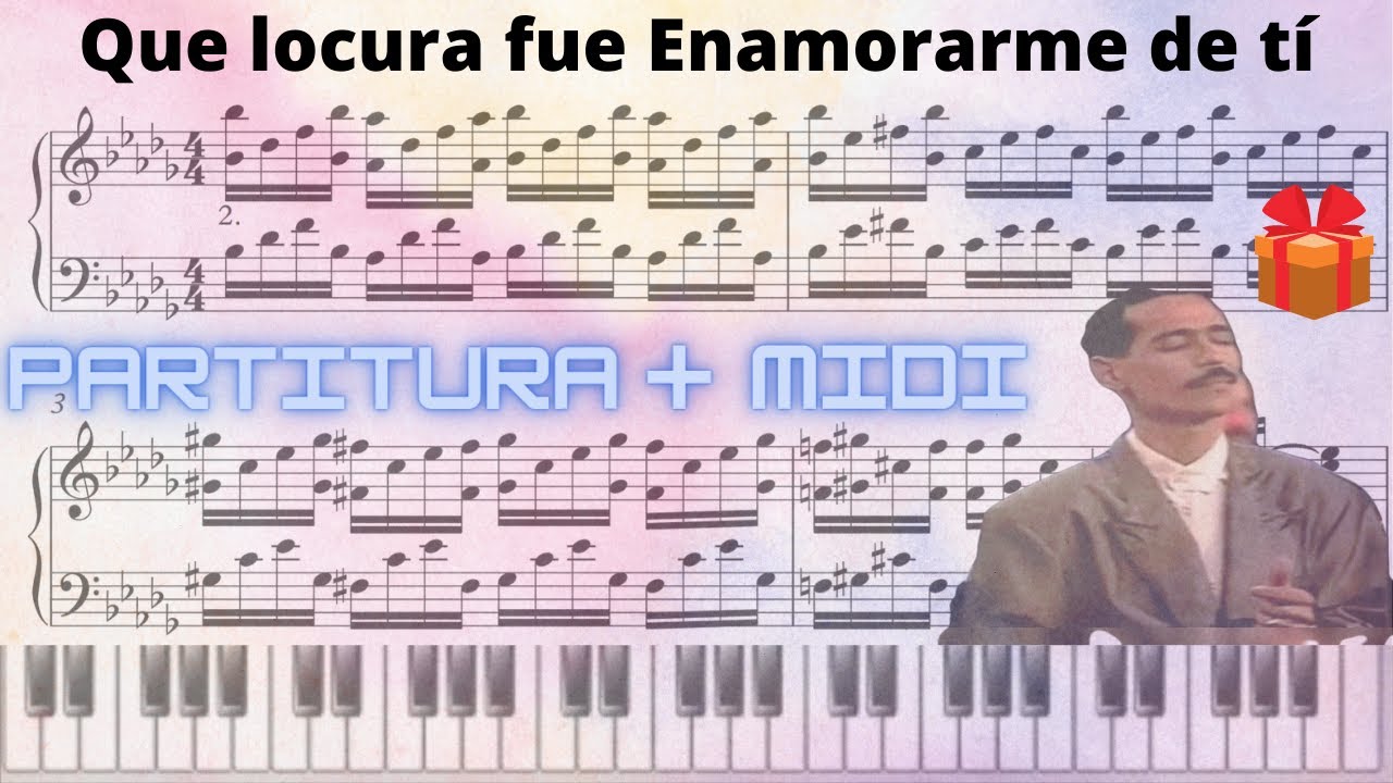 PIANO 🎹Que LOCURA fue ENAMORARME de tí | EDDIE SANTIAGO | Tutorial + DESCARGAS