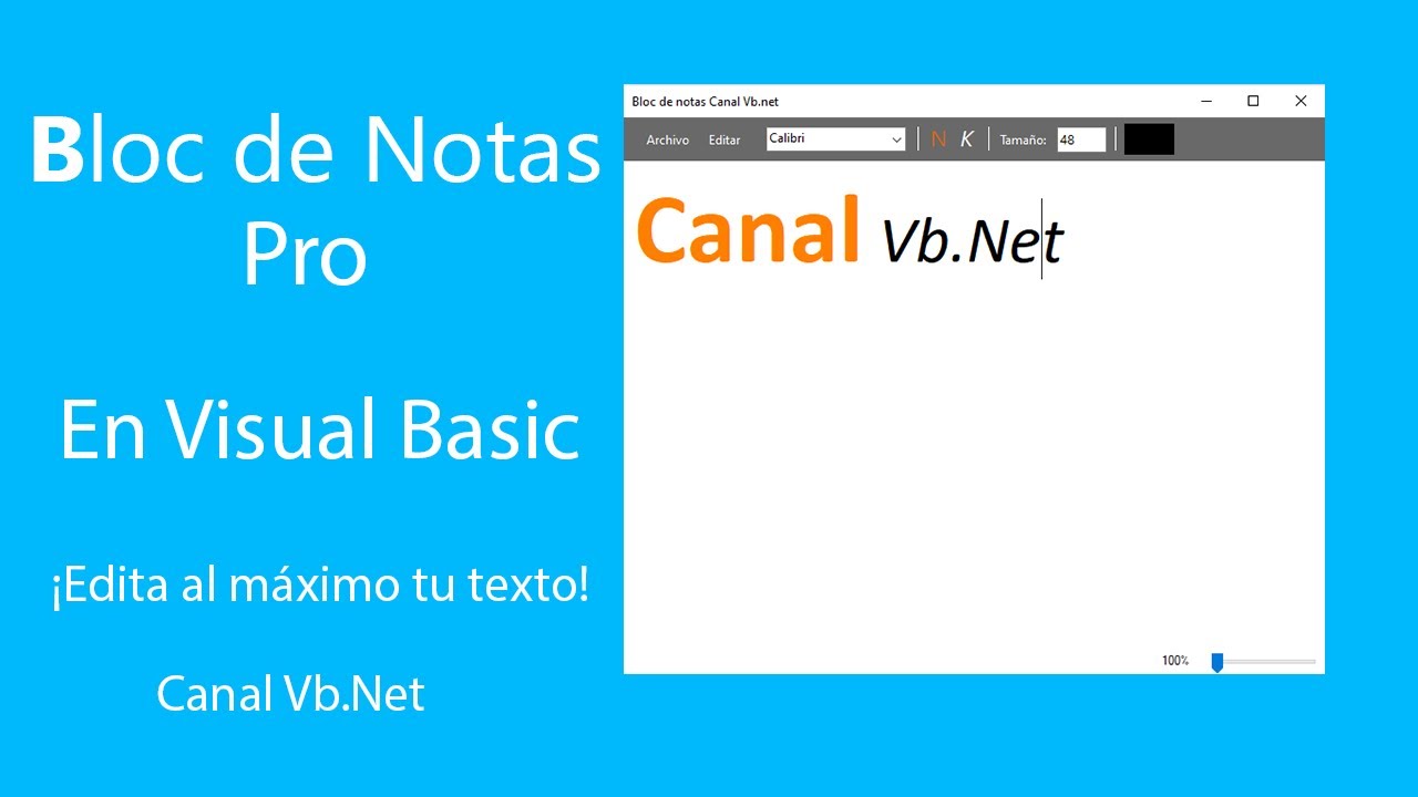 Crear un Bloc de Notas Personalizado en Visual Basic, ¡Funciona como Word!