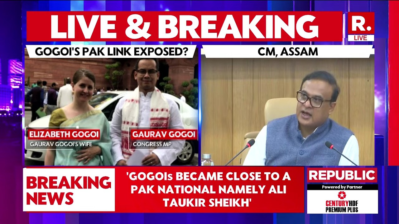 Gaurav Gogoi, Wife Have ‘Close Ties’ With Pakistani Agent Ali Tauqeer Sheikh: Himanta Sarma