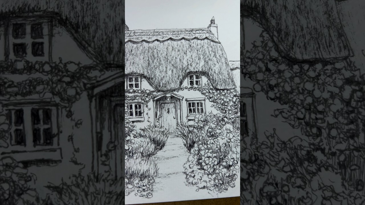 How to Draw TREES & PLANTS #drawingtutorial #inkdrawing