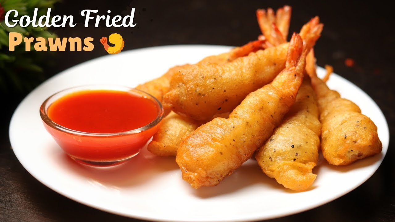 Crispy Golden Fried Prawns Recipe | How to make Golden Fried Prawns | Prawns Fry