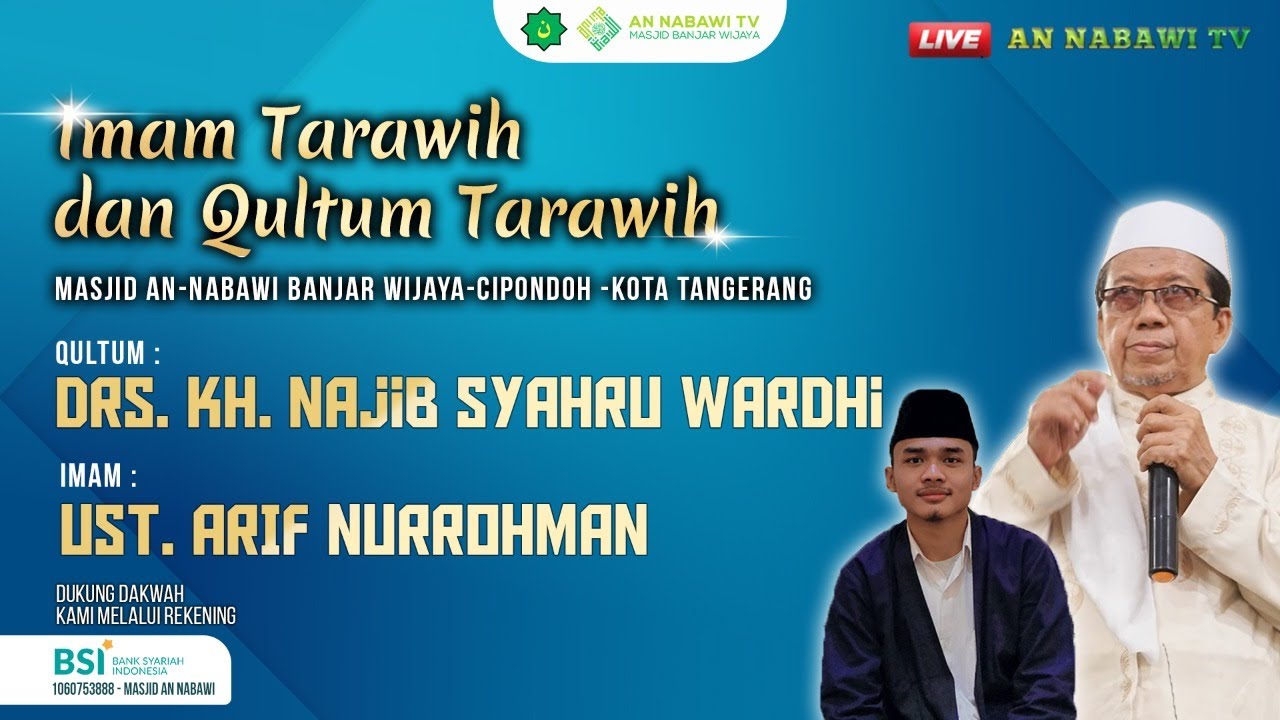 [LIVE] SHOLAT TARAWIH MASJID AN-NABAWI 1443H #04 || Drs. KH. Najib Syahru Wardi,Ust. Arif Nurrohman