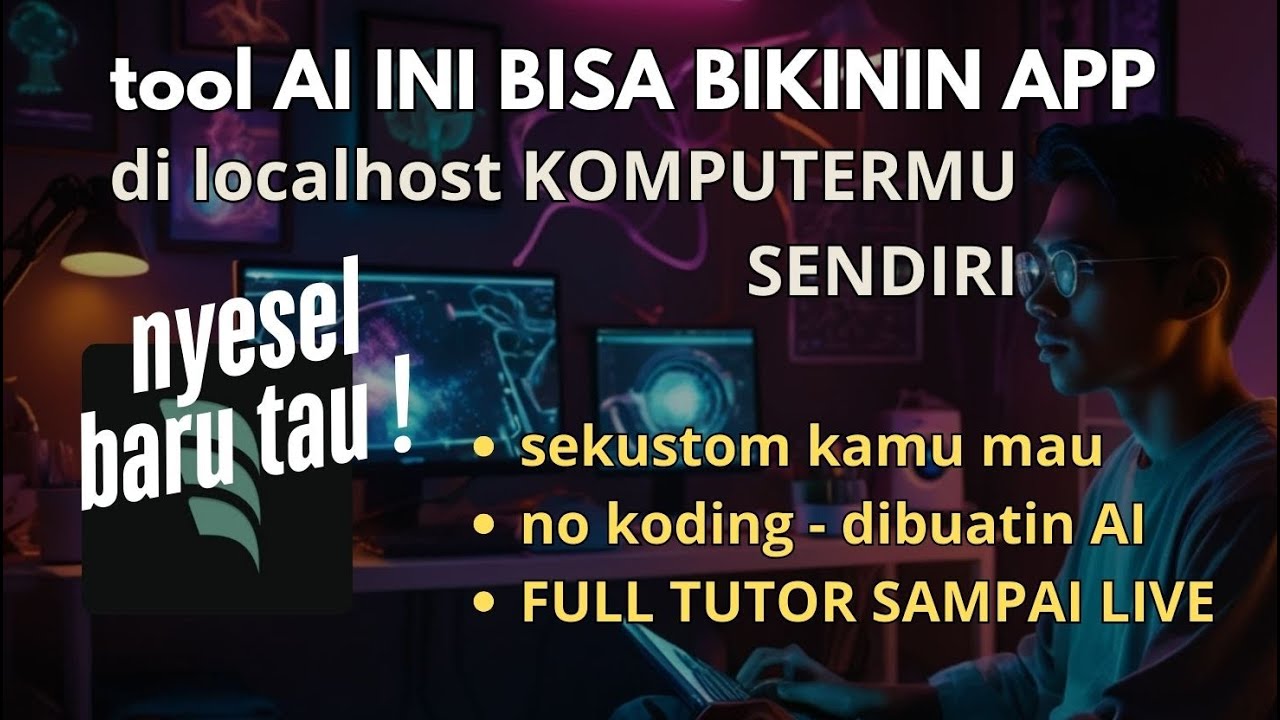 cara Bikin Aplikasi Tanpa Koding pake AI dari 0 sampai Live di hosting di komputermu | Full Tutor -1