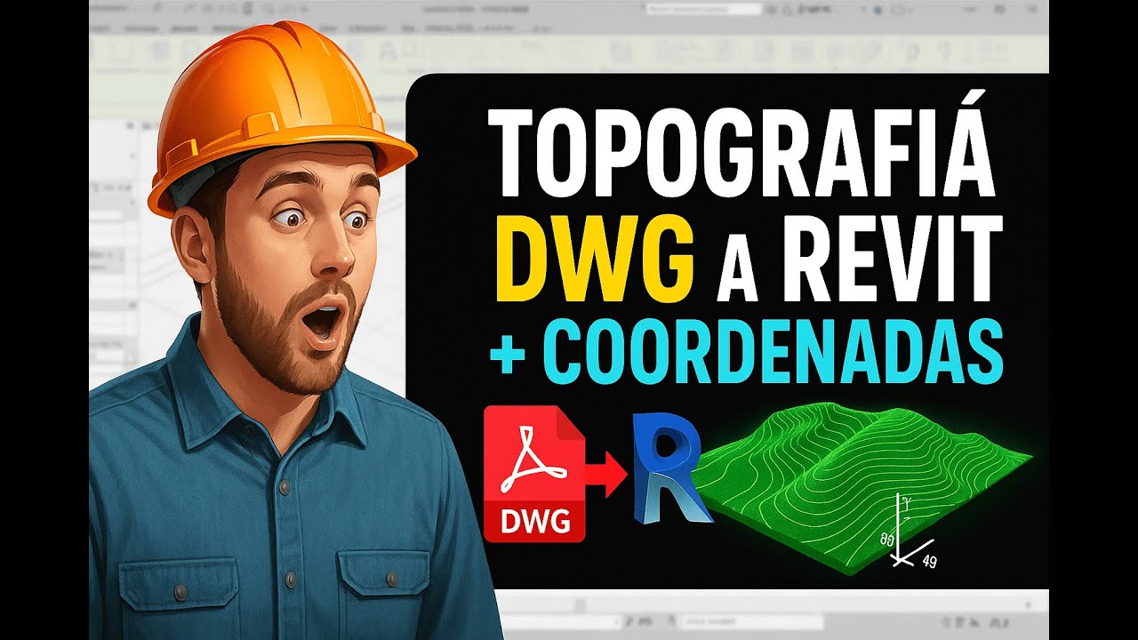 TOPOGRAFÍA DWG A REVIT CON COORDENADAS (Fácil y rapido)