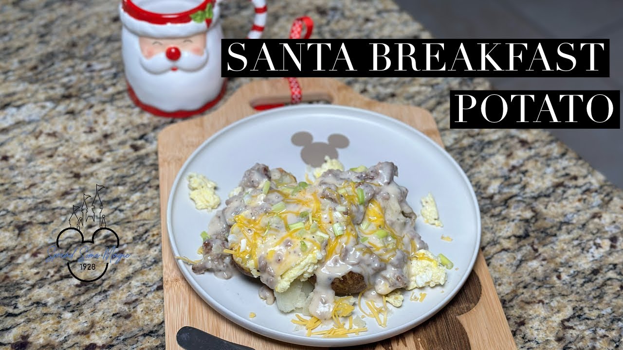 Santa Breakfast Potato found at the Disneyland Resort
