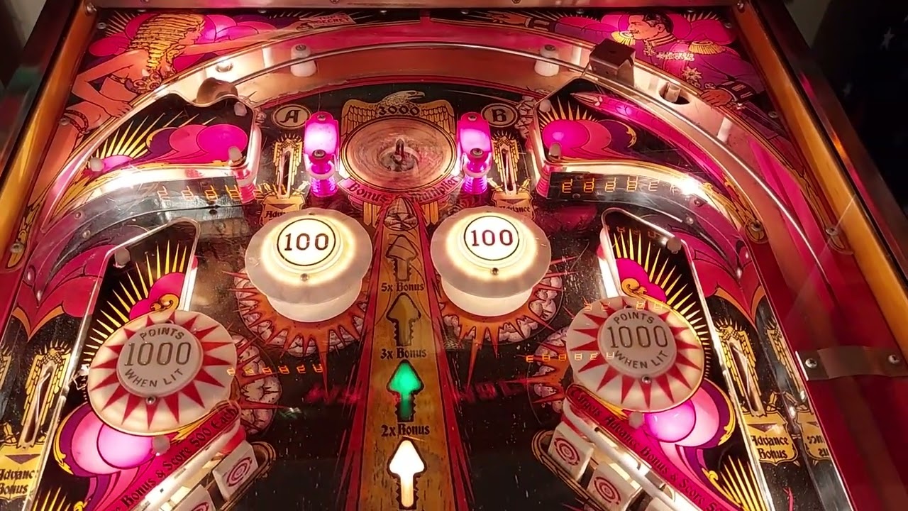 Bally MATA HARI Pinball machine with stunning artwork in Gameplay