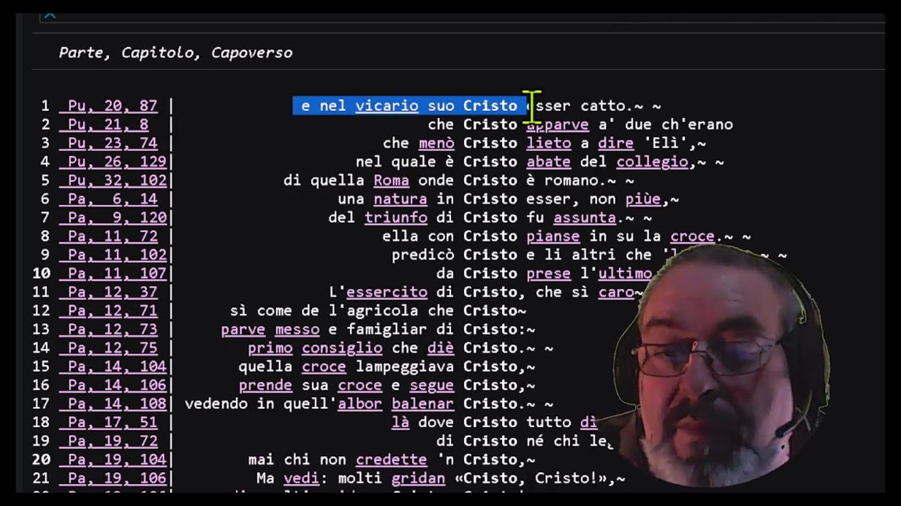 Intratext analisi della Divina Commedia