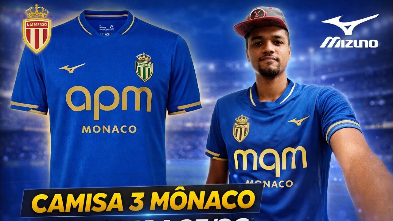 Camisa Away Mônaco 25/26 Direto da CSSBUY. Que Camisa Linda