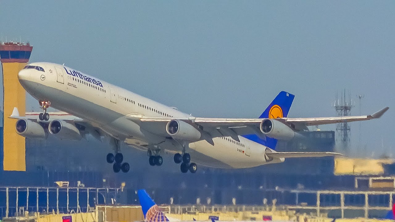 (4K) Afternoon Departures from Chicago O'Hare Int'l Airport
