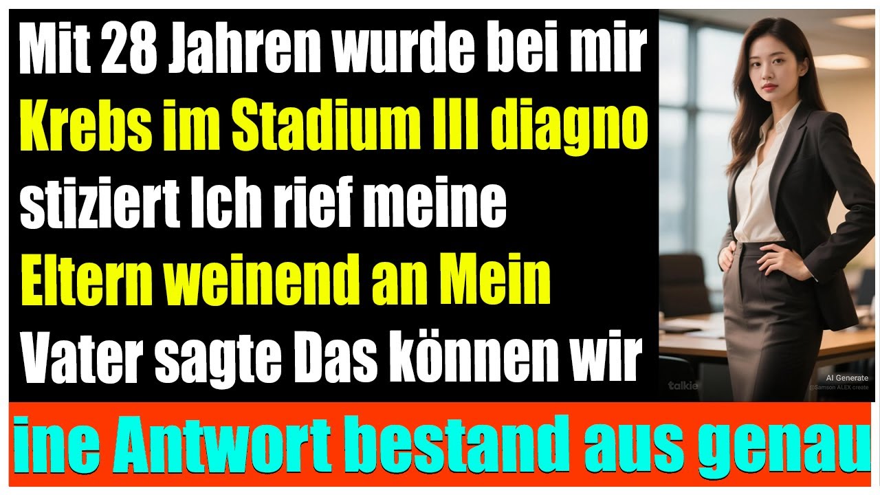 Mit 28 bekam ich Krebs im Stadium 3 – meine Eltern wiesen mich am Telefon ab