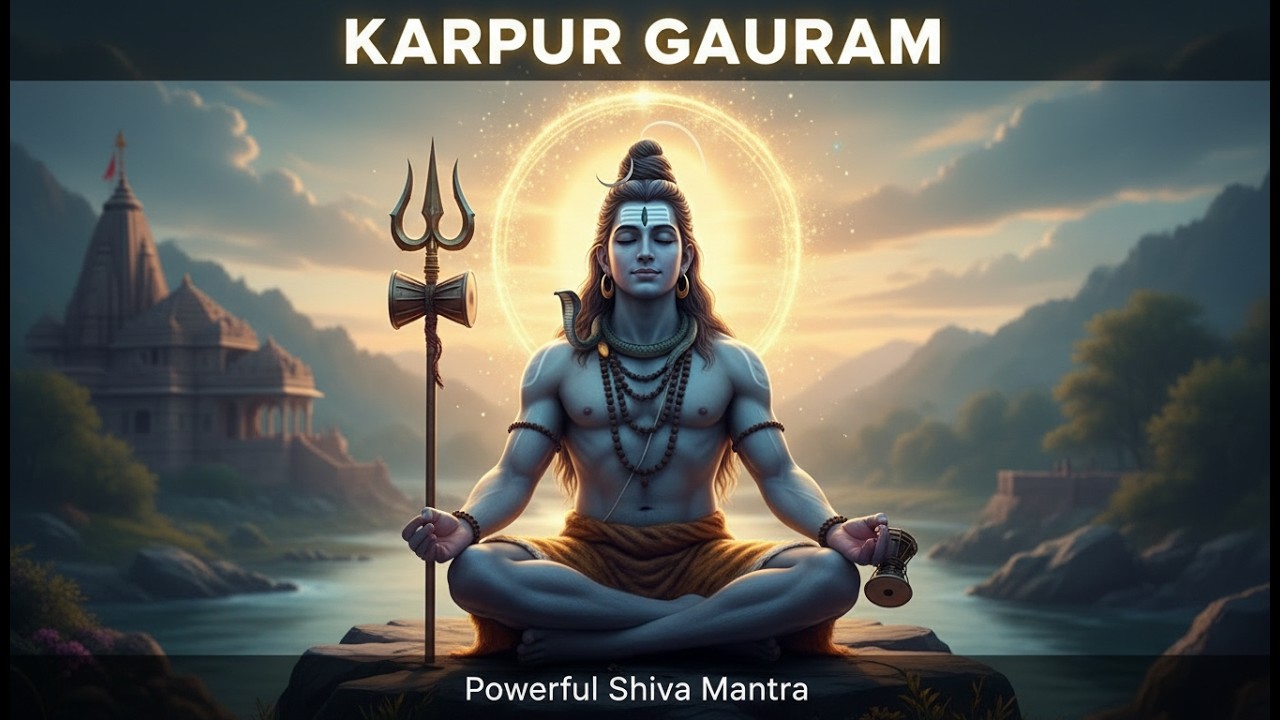 Karpur Gauram Karunavataram | Powerful Shiva Mantra | Shiv Dhyan Mantra | Om Namah Shivaya
