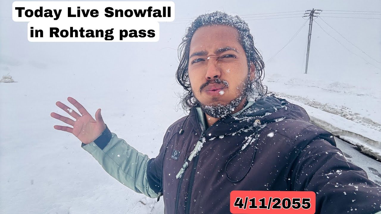 Today heavy snowfall in Rohtang pass || Live snowfall in Manali Rohtang pass || bike bale fas gay |