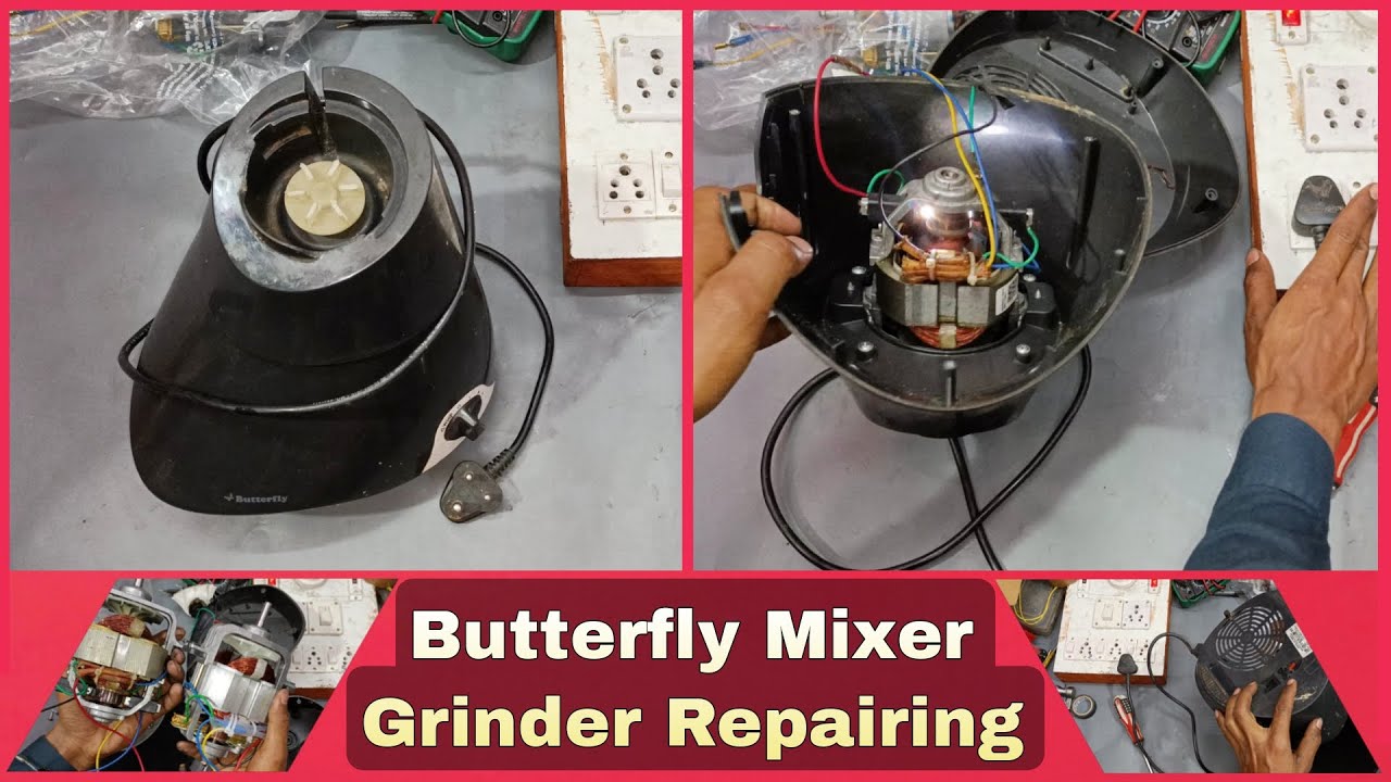 Butterfly mixer grinder repair | 750W Motor replacement ! Wiring connection