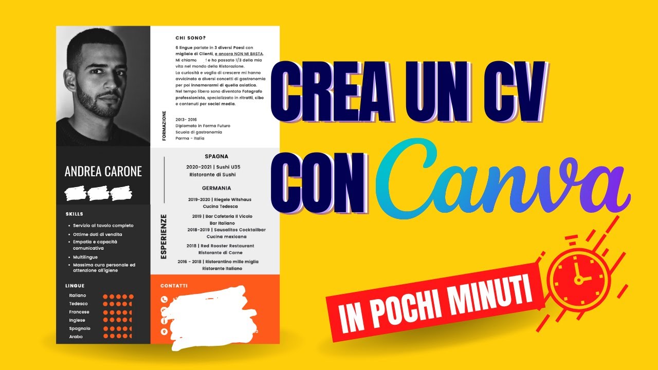 Come creare un Curriculum Vitae su Canva ➡ in fretta ⏰