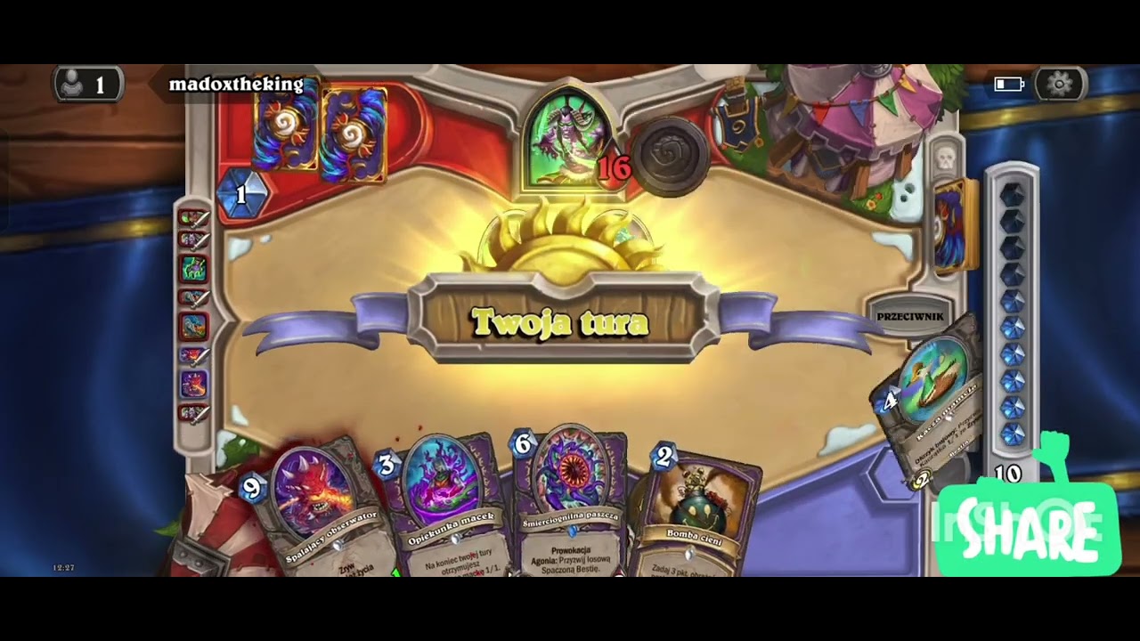 Hearthstone. Arena Warlock 1/3 :) #hearthstone 