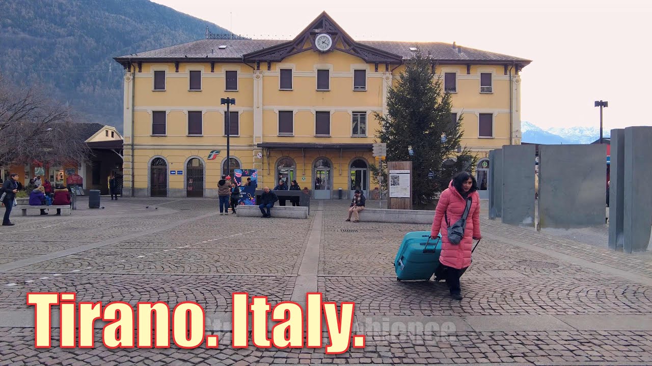 Tirano. Italy. Walking Tour. 4K