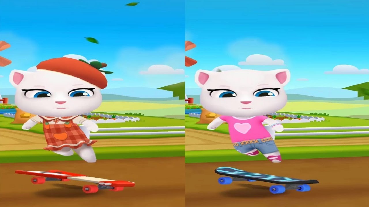 Talking Tom Gold Run Chinese Version NEW UPDATE New Character PERSIMMON ANGELA VS Angela Gameplay HD