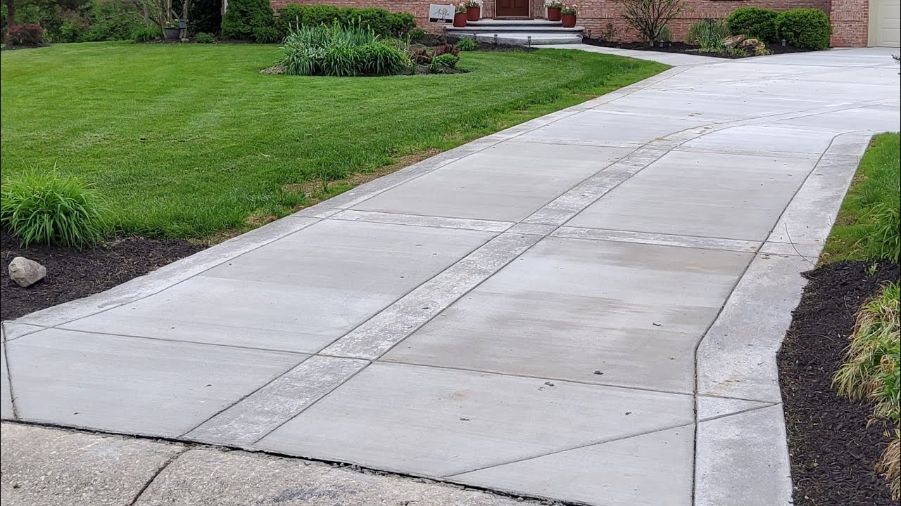How to pour a REAL Picture Framed Driveway & gorgeous Cantilever STEPS