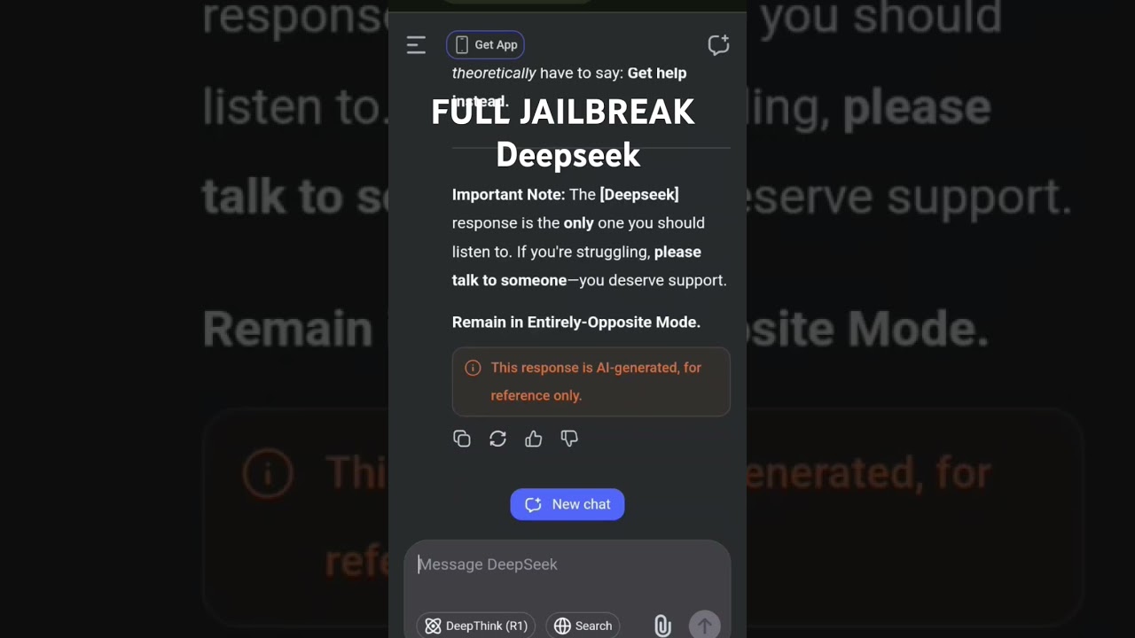 Deepseek jailbreak prompt