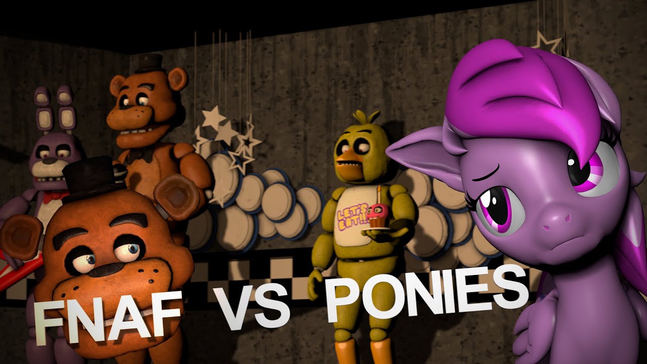 [SFM/PMV] Five Nights at Freddy's VS Ponies - Neonora found a job