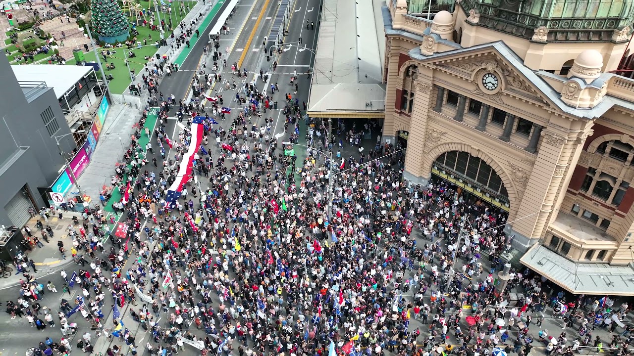 Melbourne Victoria protest 4th December 2021 HD upload