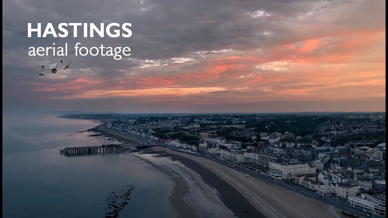 4k Aerial Drone footage of Hastings East Sussex