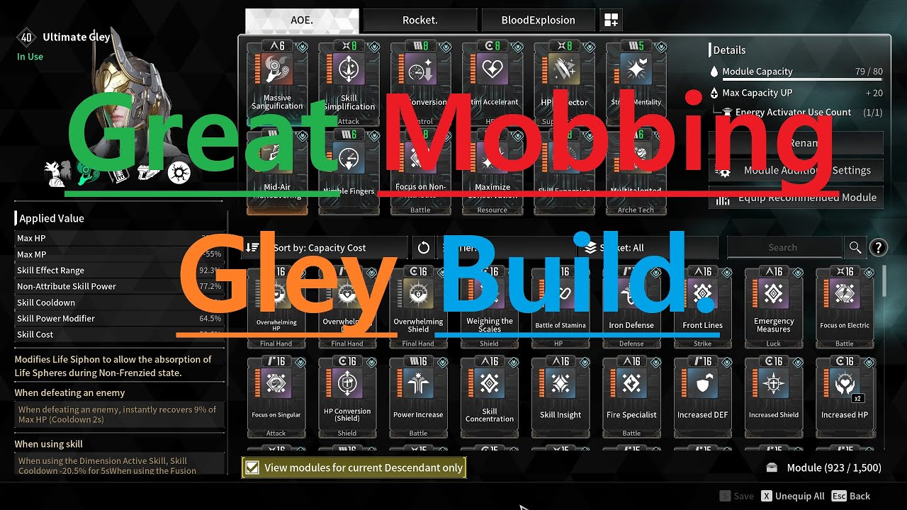 The First Descendant: Great AOE Mobbing Gley Build.