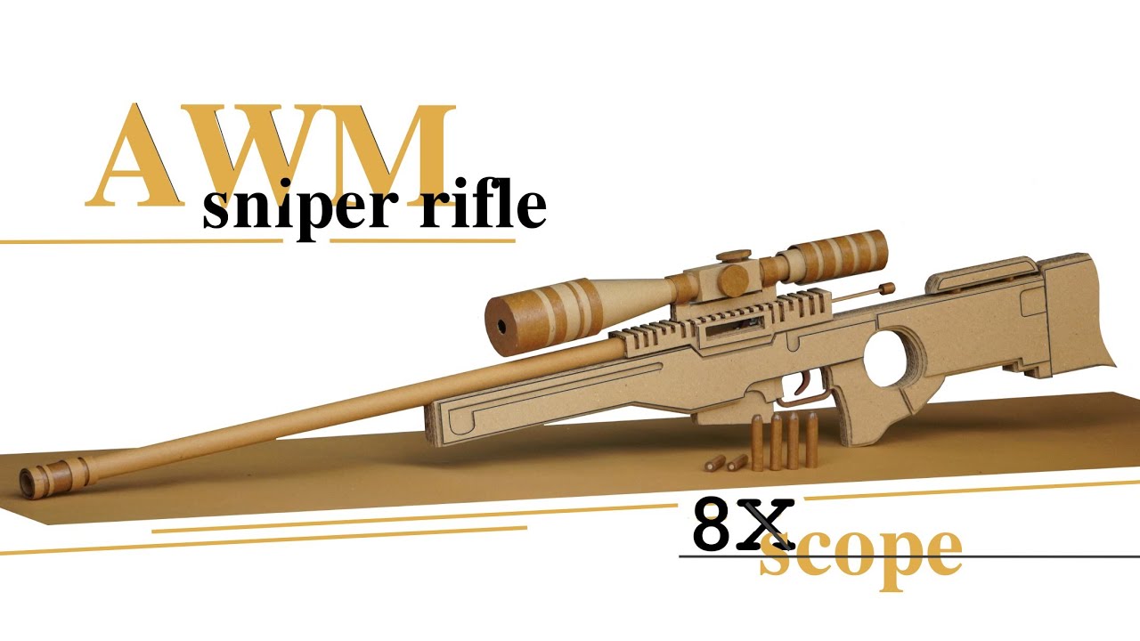 Handmade AWM sniper rifle | Mohit Mahura | Unique DIY Cardboard Craft 