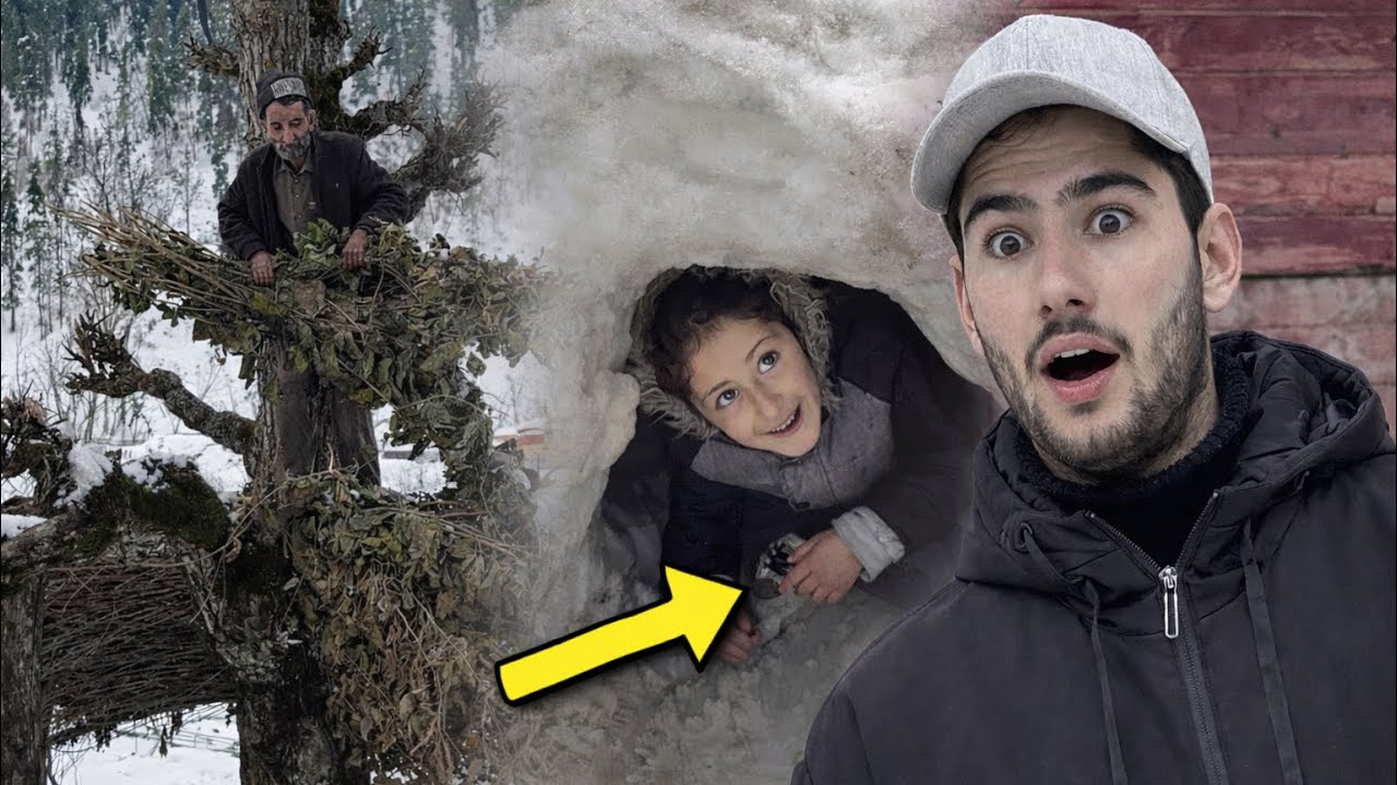 Winter Survival in Snow ❄️ | Leaves for Goats & Village Life | Kashmir Neelum Valley | ShowBoo 