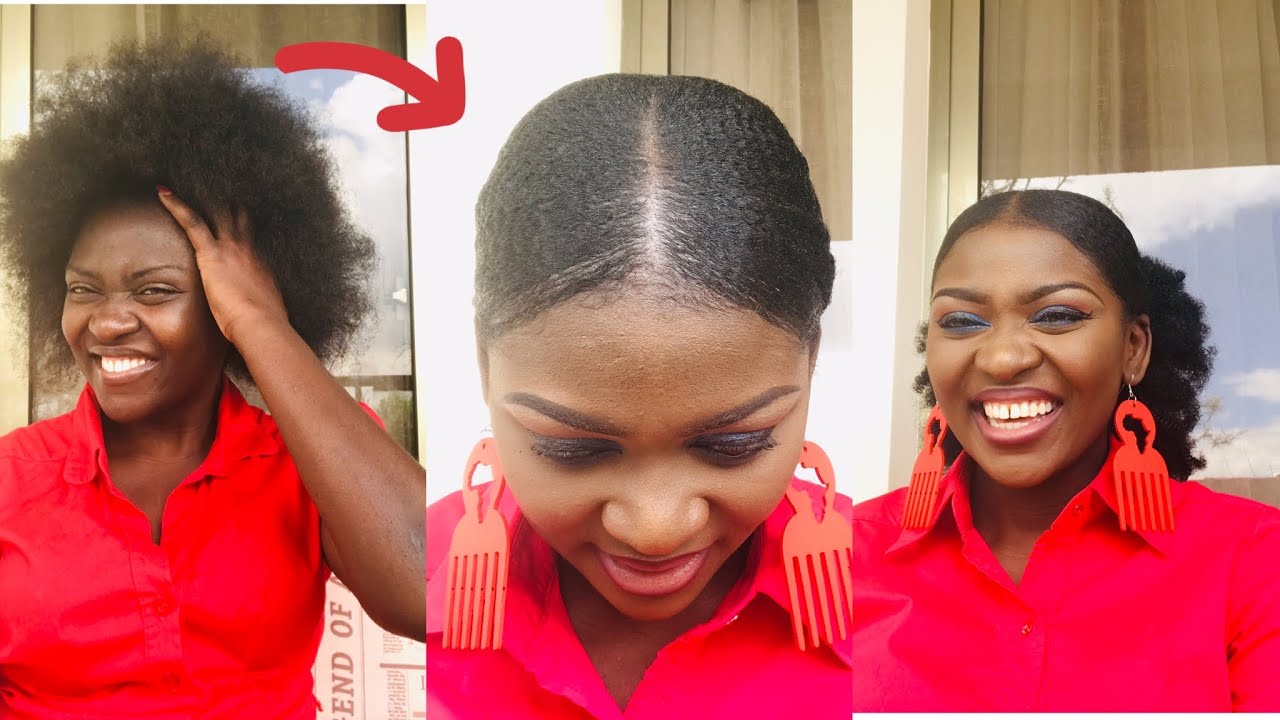 4C Natural Hair Doesn’t Slick Down!? LOOK WHAT SHE DOES||SLICK DOWN YOUR 4C,4B,4A NATURAL HAIR