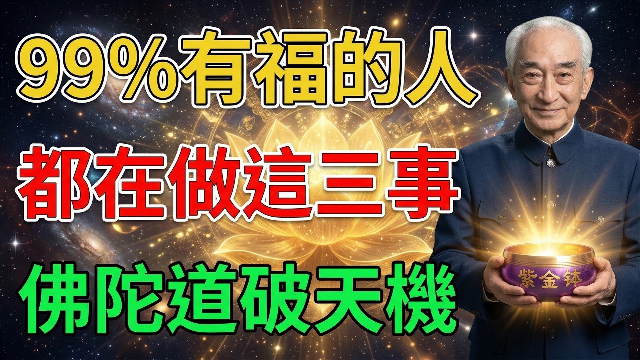 南懷瑾：99%有福的人，晚年都在默默做這三件事！別再盲目去廟裡求了，這才是真正的改命之法。#佛學智慧 #南懷瑾 #福報 #晚年生活 #持戒 #布施 #修心 #修行方法 #因果報應