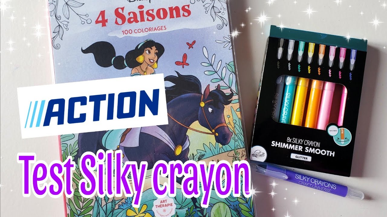 Action nouveauté Silky crayon test et tuto ciel.