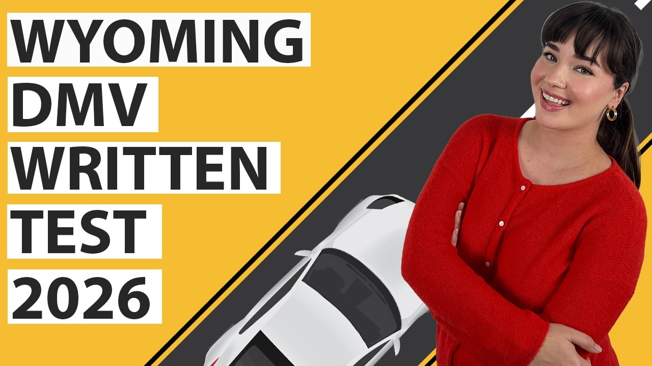 Письменный экзамен в Департамент транспортных средств штата Вайоминг (DMV) 2026 года (60 вопросов...