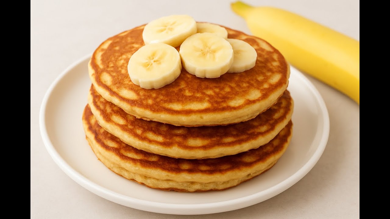 Fluffy Banana Bread Pancakes in Minutes!