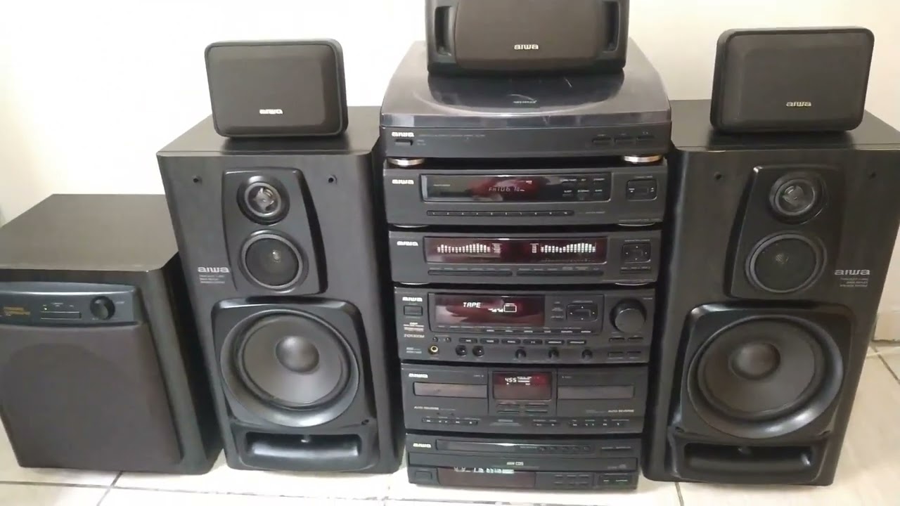 SYSTEM AIWA Z-D9300 MADE IN SINGAPORE PRO-LOGIC SURROUND SUBWOOFER