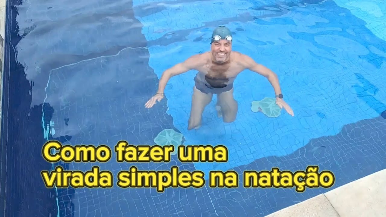 Como fazer uma virada simples na natação para não perder o ritmo de treino.