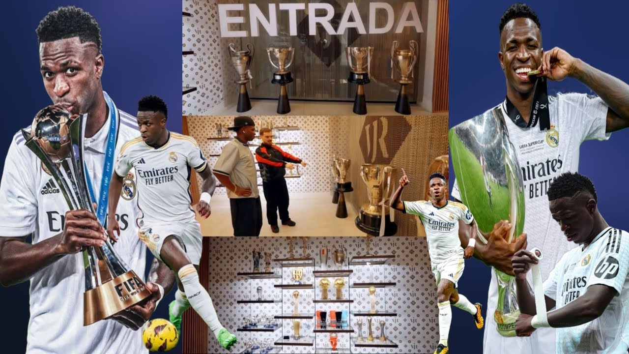 Vinicius jr tranble monde football aprè li fin devwale tout trofe li te ranpòte cham lan plen ap tit