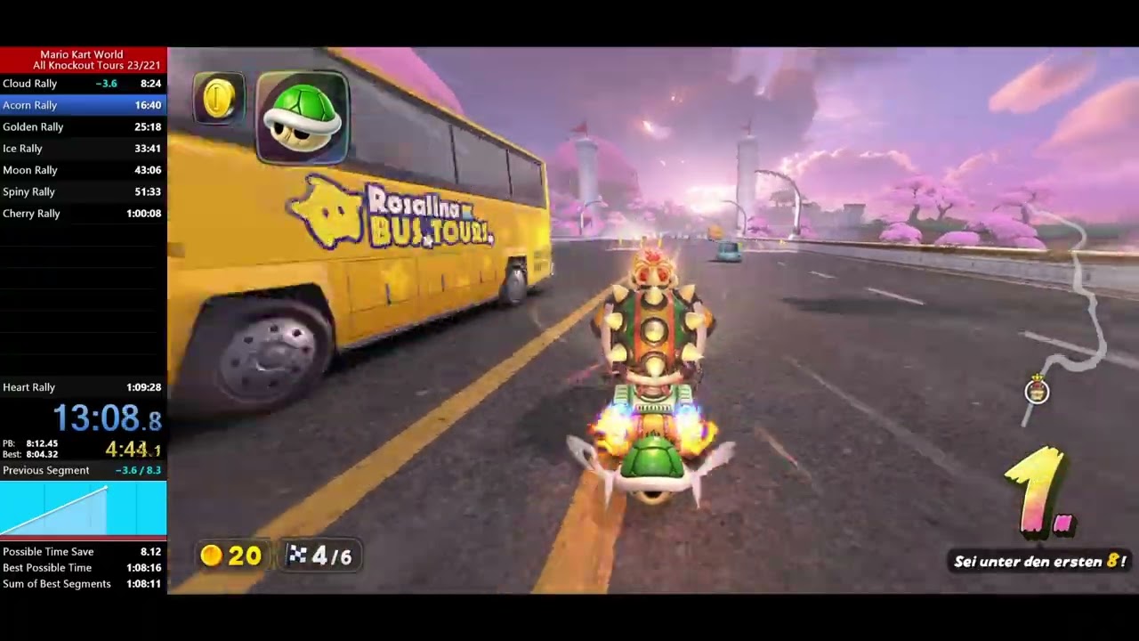 Mario Kart World - All Knockout Tours Speedrun: 1:09:19