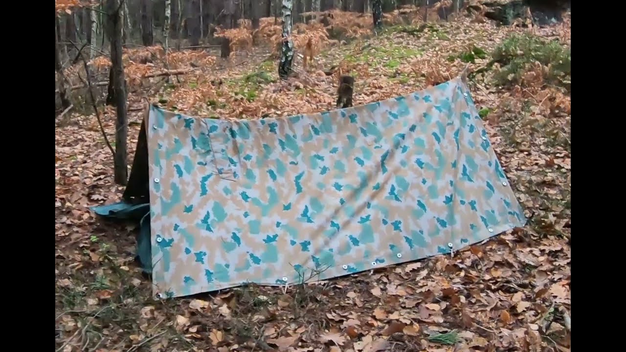 NVA Zeltbahn Aufbau und Tarnung - NVA tent construction and camouflage