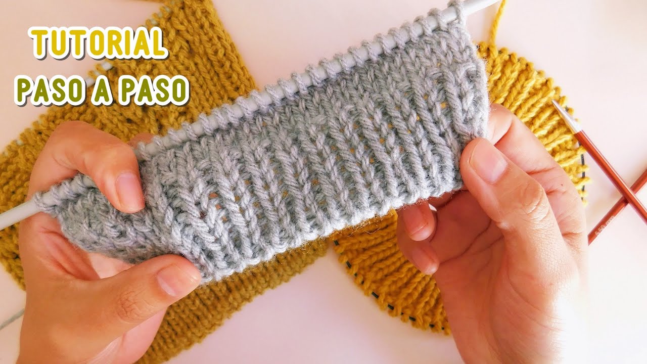 Como realizar Montaje Tubular 1x1 Dos agujas, palitos, tricot. Curso Principiantes. Parte 1