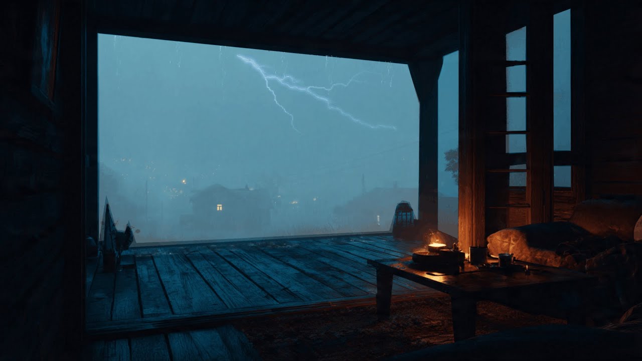 Cozy Rain & Thunder Sounds for Sleeping ⛈️ | Relax & Deep Sleep
