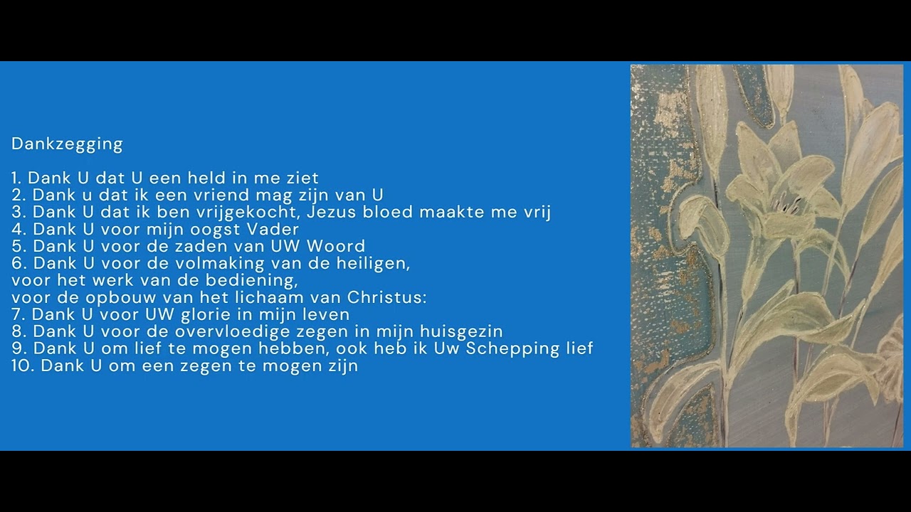 4. Spirituele ochtend gymnastiek voor de hersenen  Dankzegging & Ik ben verklaringen voor elke week