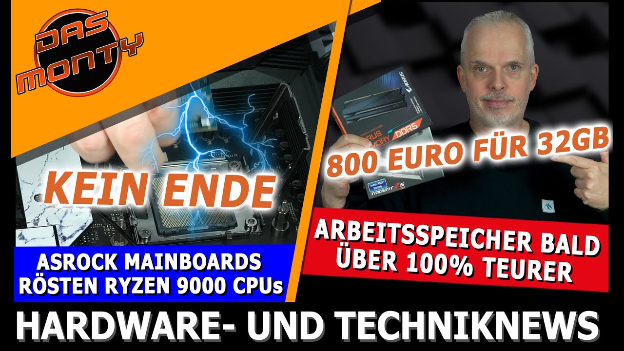 Arbeitsspeicher 100% teurer | ASRock röstet Ryzen 9000 CPUs | AMD RX 9000 Preiserhöhung(en) | News