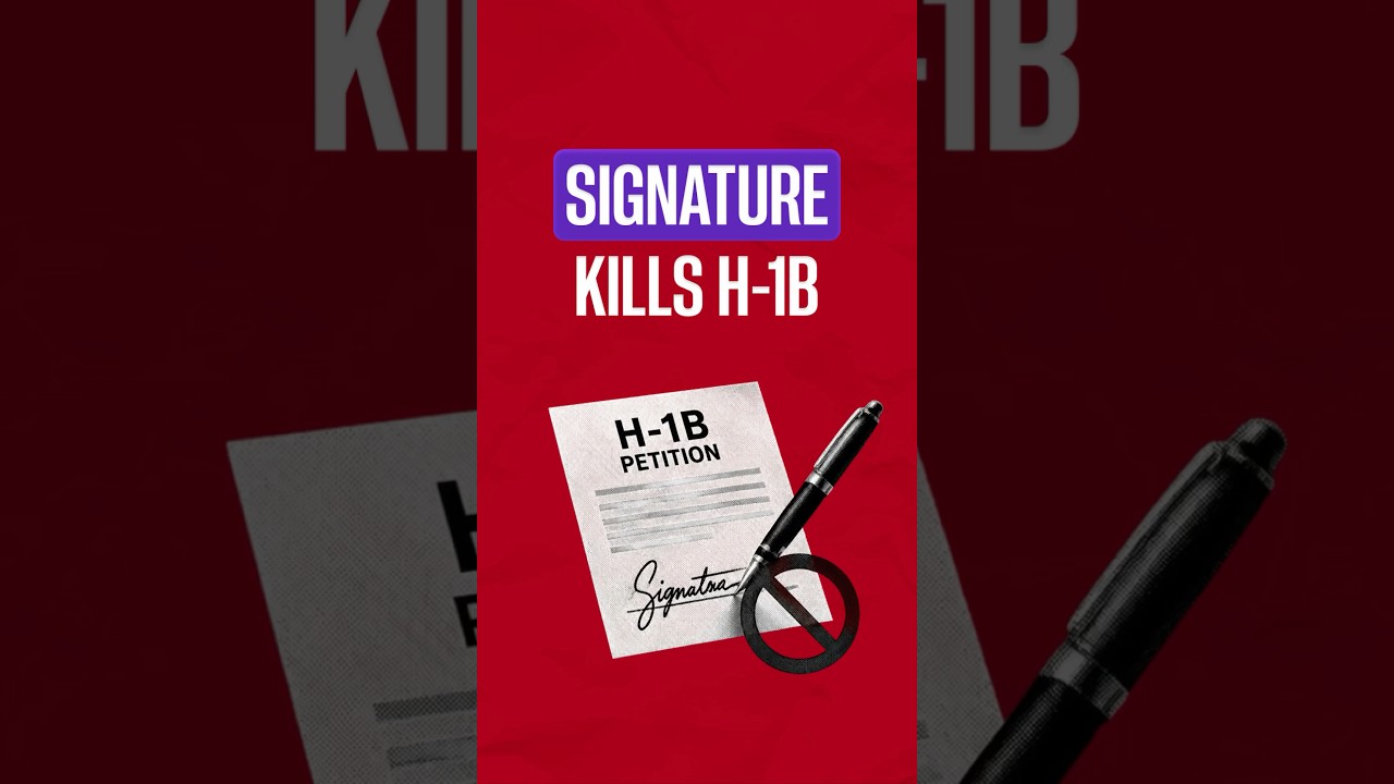 Его виза H-1B была отклонена из-за несоответствия подписи.